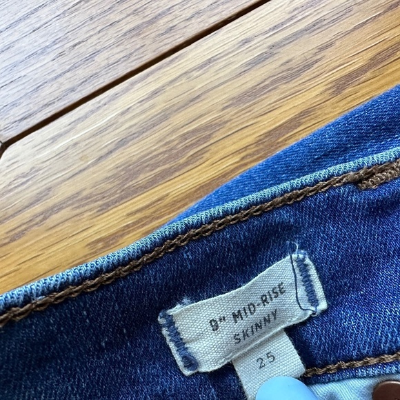 *MADEWELL* Medium Wash 9" Mid Rise Skinny Jeans Size 25 - Picture 8 of 9